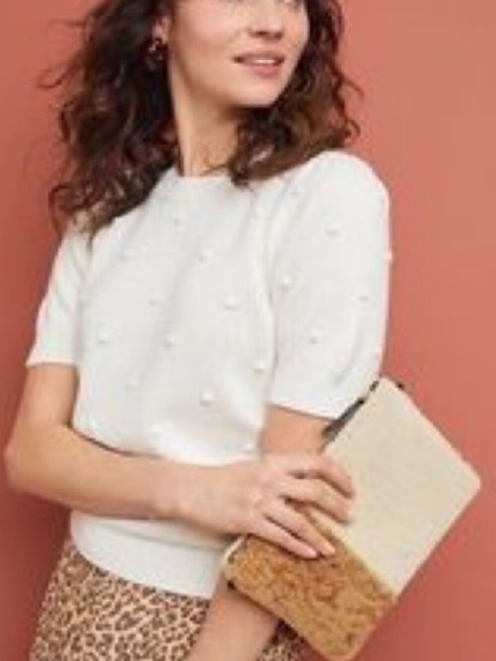 Anthropologie Pommed Sweater Top Size M